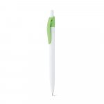 MARS. Penna a sfera in ABS con clip colorata - Verde chiaro
