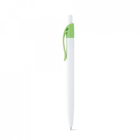 MARS. Penna a sfera in ABS con clip colorata - Verde chiaro