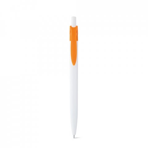 MARS. Penna a sfera in ABS con clip colorata - Arancione