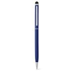 ZOE. Aluminium-Kugelschreiber mit Drehmechanik und einer Touch-Spitze - Blau