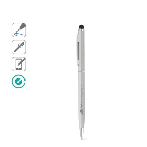 ZOE. Aluminium-Kugelschreiber mit Drehmechanik und einer Touch-Spitze