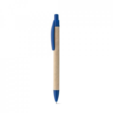 REMI. Esferogr&aacute;fica em papel 100% reciclado com clipe - Azul
