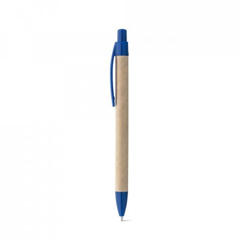REMI. Esferogr&aacute;fica em papel 100% reciclado com clipe - Azul