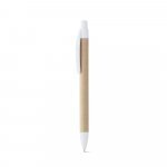 REMI. Esferogr&aacute;fica em papel 100% reciclado com clipe - Branco