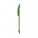 REMI. Esferogr&aacute;fica em papel 100% reciclado com clipe - Verde