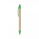 REMI. Esferogr&aacute;fica em papel 100% reciclado com clipe - Verde