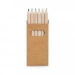 BIRD. Pencil box with 6 coloured pencils - Natural