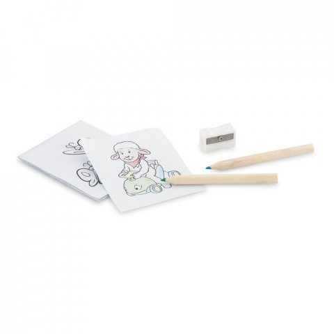 ANIM. Conjunto para pintar em caixa de cart&atilde;o - Natural