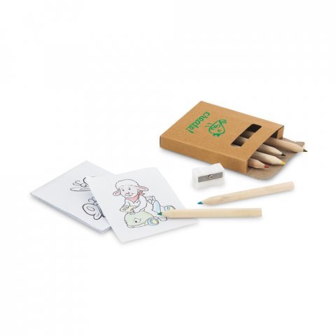 ANIM. Conjunto para pintar em caixa de cart&atilde;o - Natural