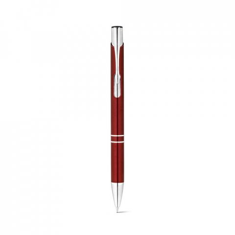 RE-BETA. Kulspetspenna i &aring;tervunnen aluminium (100% rAL) - Vinr&ouml;d