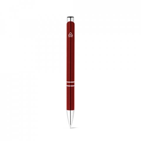 RE-BETA. Kulspetspenna i &aring;tervunnen aluminium (100% rAL) - Vinr&ouml;d