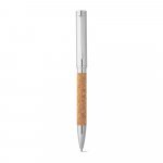 CORKO. Stylo &agrave; bille en li&egrave;ge et m&eacute;tal avec m&eacute;canisme twist - Naturel