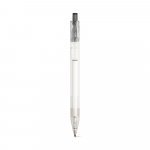 HARLAN. Balpen van rPET met gekleurde knop - Zwart