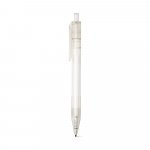 HARLAN. Balpen van rPET met gekleurde knop - Transparant