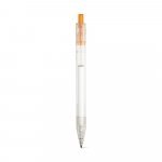 HARLAN. Balpen van rPET met gekleurde knop - Oranje
