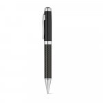 CHESS. Roller pen and ball pen set in metal and carbon fibre with twist mechanism - Black