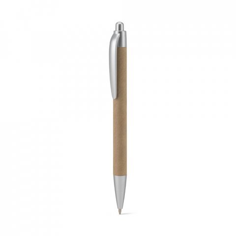 KYRA. Esferogr&aacute;fica em papel 100% reciclado e detalhes em ABS reciclado (100% rABS) - Cinzento claro