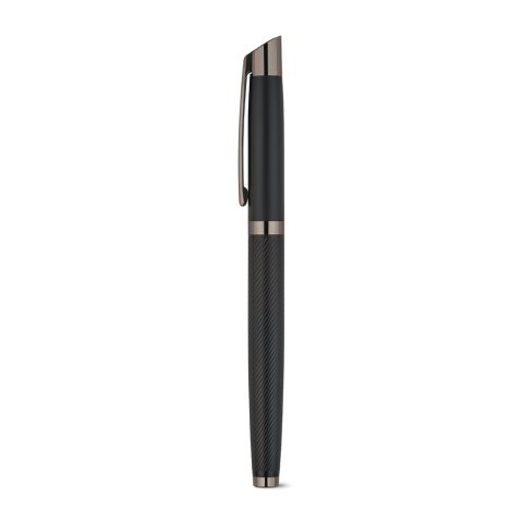 KINGSLEY. Set bestehend aus 1 Kugelschreiber und 1 Tintenroller aus Aluminium mit blauer Dokumental&reg;-Tinte - Schwarz