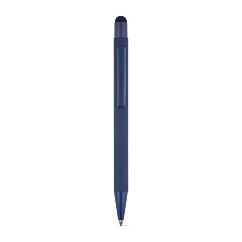 CLINT TOUCH. Penna a sfera dal design moderno, realizzata in alluminio riciclato (100% rAL) con finitura gommata - Blu
