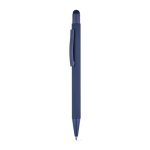 CLINT TOUCH. Penna a sfera dal design moderno, realizzata in alluminio riciclato (100% rAL) con finitura gommata - Blu