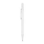CLINT TOUCH. Penna a sfera dal design moderno, realizzata in alluminio riciclato (100% rAL) con finitura gommata - Bianco