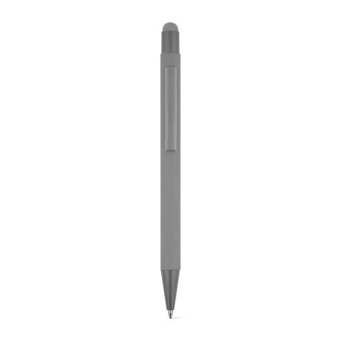 CLINT TOUCH. Penna a sfera dal design moderno, realizzata in alluminio riciclato (100% rAL) con finitura gommata - Grigio