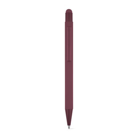 CLINT TOUCH. Penna a sfera dal design moderno, realizzata in alluminio riciclato (100% rAL) con finitura gommata - Bordeaux