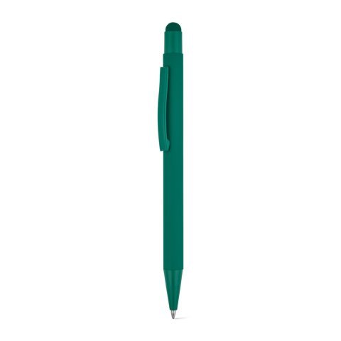 CLINT TOUCH. Penna a sfera dal design moderno, realizzata in alluminio riciclato (100% rAL) con finitura gommata - Verde scuro