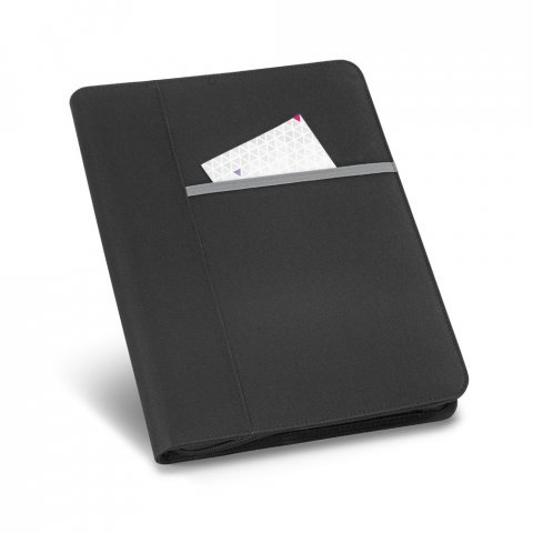 AUSTER. A4 map in 600D met gelinieerde pagina's blocnote - Licht grijs