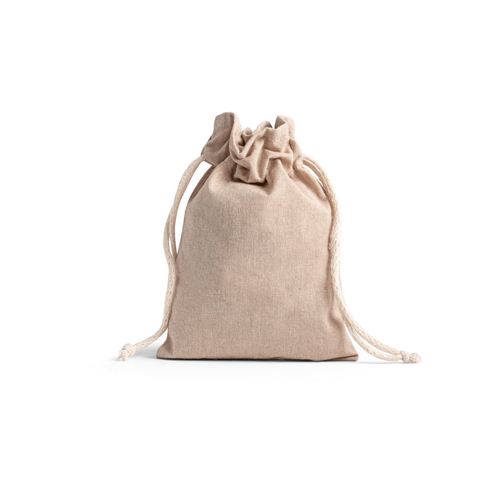 Saco de oferta em algodão reciclado (70%) e poliéster (30% rPET) (140 g/m²) — Personalizado
