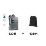 BROOKLYN. Vanntett, tofarget nylon 15-tommers laptop-ryggsekk
