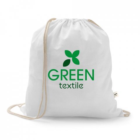 ISTANBUL. Ranac napravljen od recikliranog pamuka (70%) i poliestera (30% rPET) (150 g/m&sup2;) - Bela