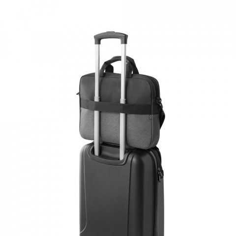 GENOA. Polstrovan&aacute; ta&scaron;ka na notebook z 600D recyklovan&eacute;ho polyesteru s vysokou hustotou 15" - Siv&aacute;