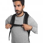 ALASCA. Mochila de senderismo con revestimiento impermeable - Negro