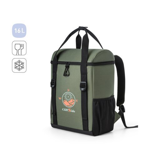 ROMA L. Zaino termico imbottito in poliestere riciclato 600D ripstop 16 L