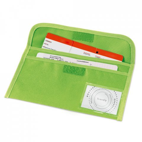 AIRLINE. Porta documentos de viaje - Verde claro