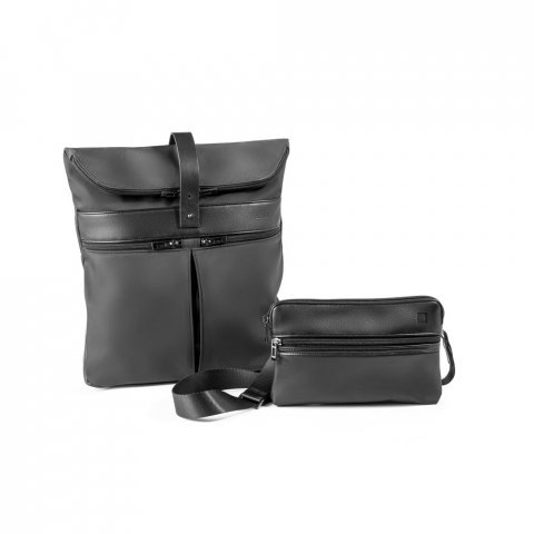 ROVER BACKPACK. Ruksak od mikrovlakana i PU - Crna