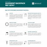 DIVERGENT BACKPACK II. Ranac za laptop do 15,6'' od tkanine i PU