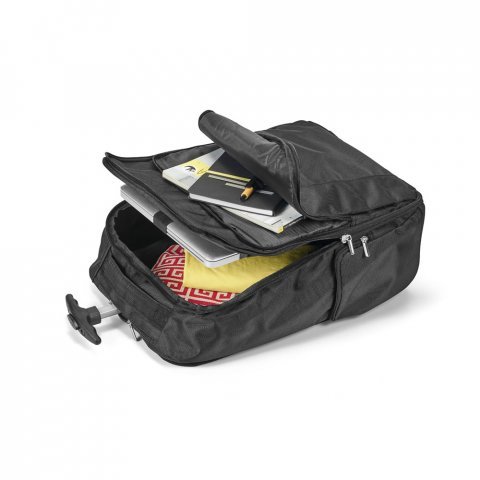 AVENIR. Laptop kolica-ranac 17'' u poliester 1680D i 300D - Crna