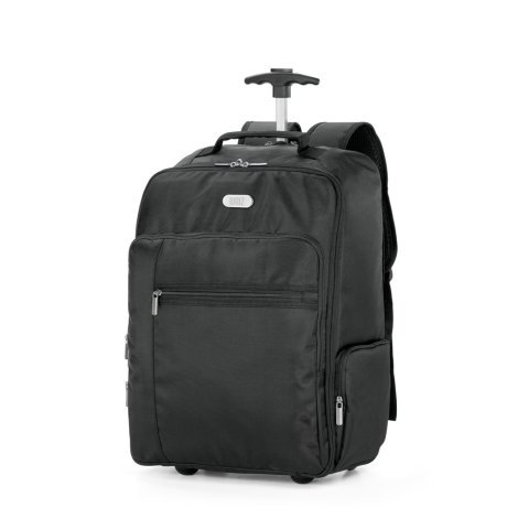 AVENIR. Laptop kolica-ranac 17'' u poliester 1680D i 300D - Crna