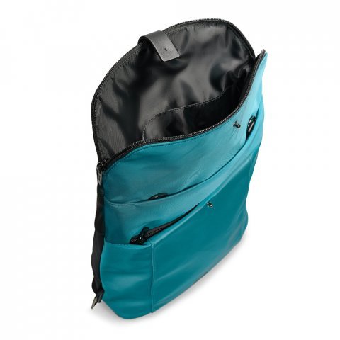 ROVER BACKPACK II. Ruksak od tkanine i PU - Petrol plava