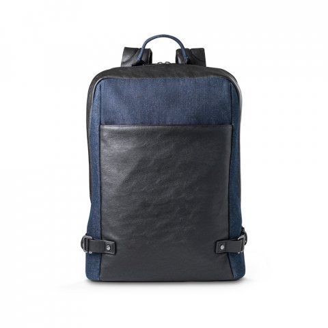 DIVERGENT BACKPACK I. Раница за лаптоп до 15,6'' от деним и полиуретан - тъмносин