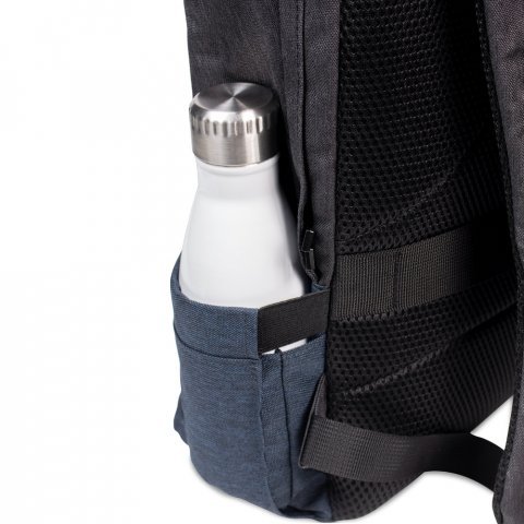 GENOA BPACK. Anti-theft backpack in 600D high-density recycled polyester - Син