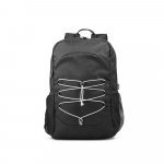 DELFOS BACKPACK. 300D gerecycled polyester en 600D gerecycled polyester laptop rugzak met reflecterende elementen - Zwart