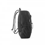 DELFOS BACKPACK. 300D gerecycled polyester en 600D gerecycled polyester laptop rugzak met reflecterende elementen - Zwart