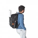 DELFOS BACKPACK. 300D gerecycled polyester en 600D gerecycled polyester laptop rugzak met reflecterende elementen - Zwart