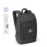 TOULON. Ranac za laptop napravljen od 600D recikliranog poliestera visoke gustine sa vodootpornom zavr&scaron;nom obradom 16"