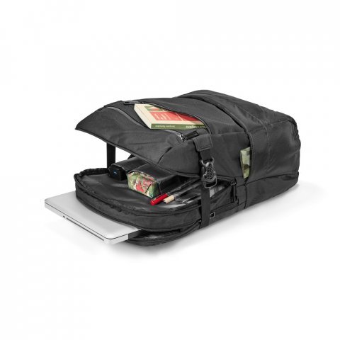ZIPPERS BPACK. Раница за лаптоп 15.6'' от 300D полиестер и 840D жакард - черно