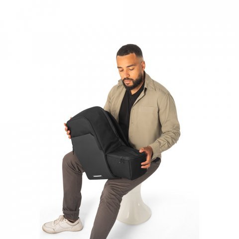 BELFAST. Mochila 2 en 1 con bolsa t&eacute;rmica que se pueden usar juntas o por separado - Negro