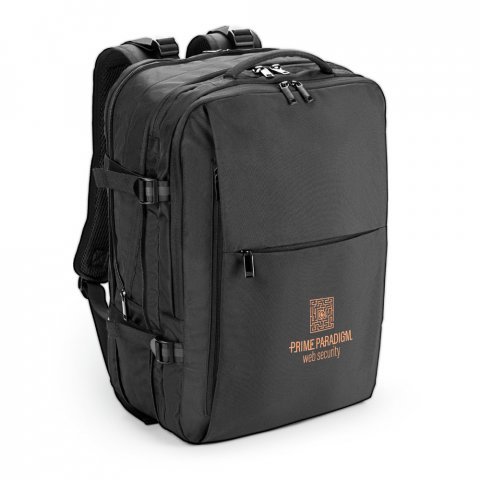 DALLAS. High-density recycled 600D polyester travel backpack for 17.3" laptop - черно